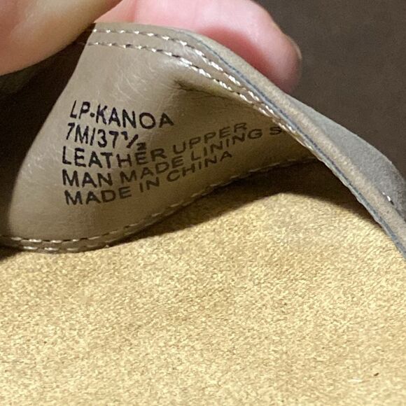 Lucky Brand Tan Leather Adjustable Strap Sandals - Picture 12 of 12